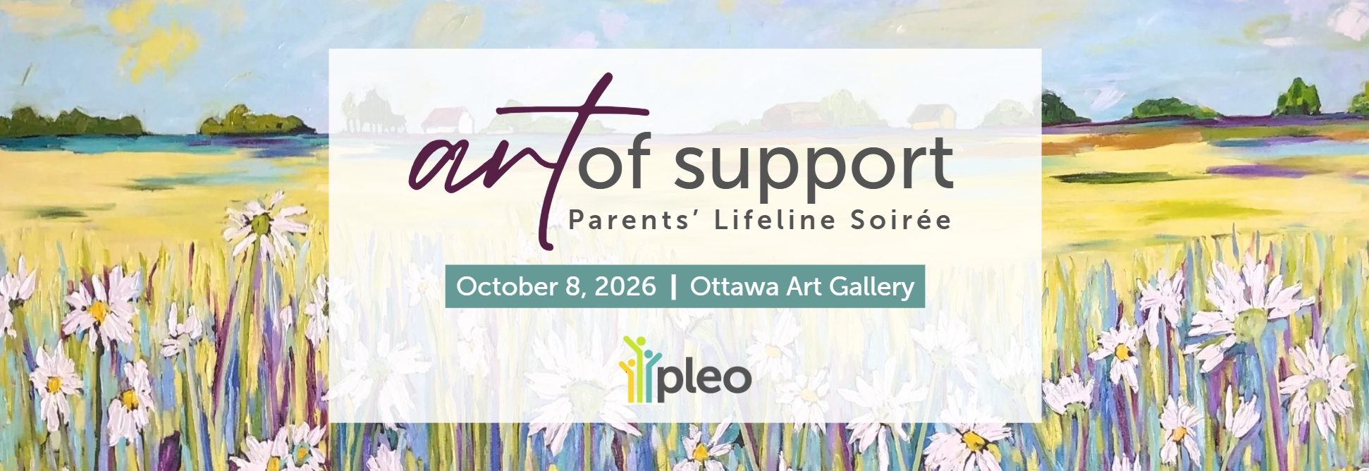 Art of Support: Parents’ Lifeline Soirée event flyer