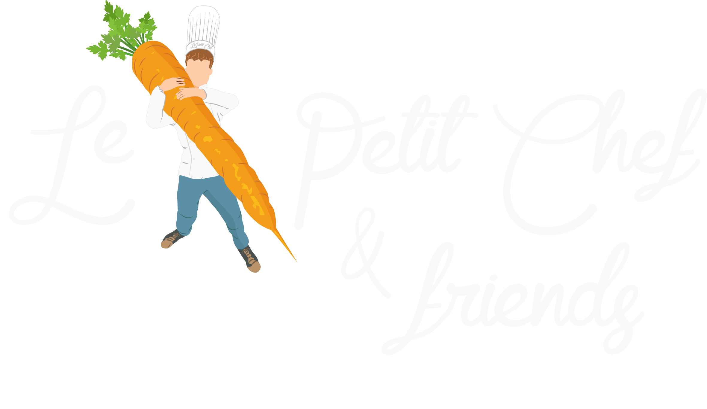 Le Petit Chef & Friends logo with an illustrated chef holding a carrot.