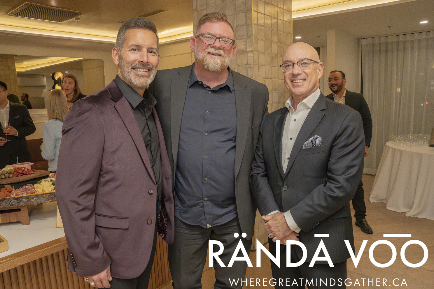Three guests gathered for a photo at the grand finale.