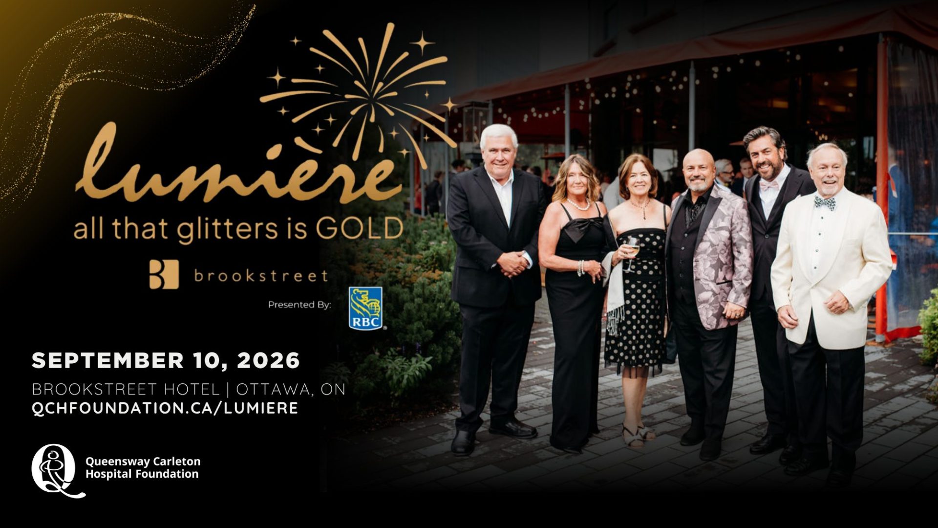 Lumière Gala — All That Glitters Is Gold event flyer